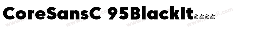 CoreSansC 95BlackIt字体转换
